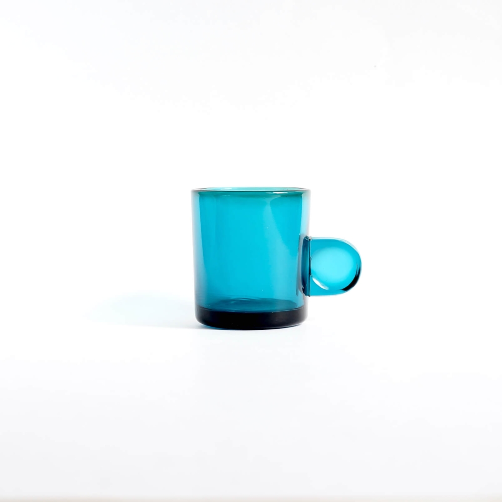 Harry Moilanen / Nuutajarvi / Snaps glass/Turquoise