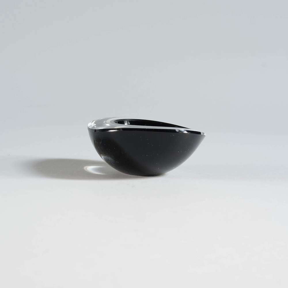 【保障できる】 Franck/Nuutajarvi/KF211/Chestnut Kaj bowl organ - (Black) 工芸ガラス
