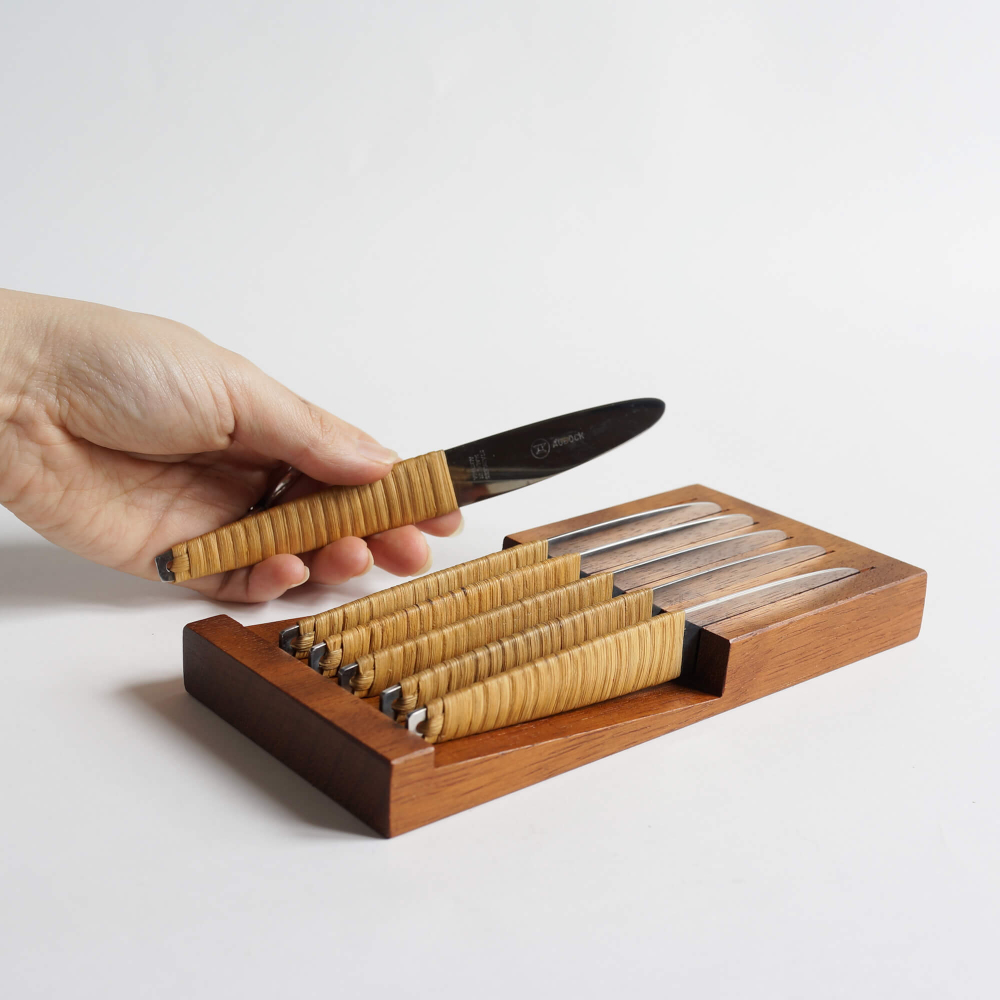 Carl Aubock / 6 Fruit Knife with holder - organ-online.com Carl Aubock / 6 Fruit Knife with holder - organ-online.com