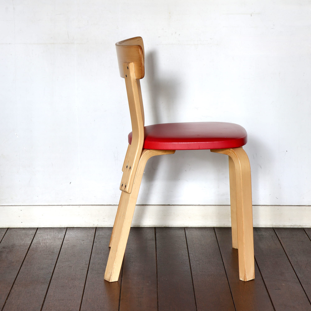 Alvar Aalto / Chair Model 69 / Red - organ-online.com