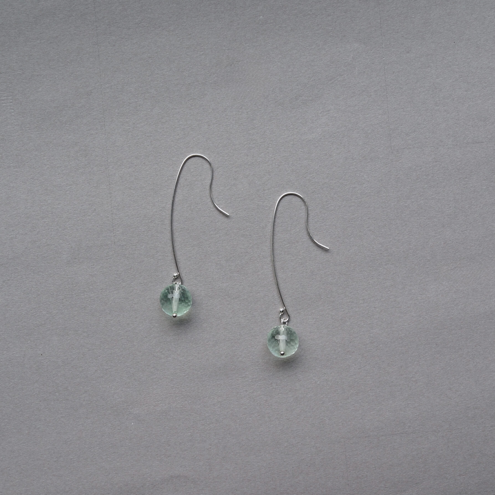 Melanie Decourcey / green amethyst drop earrings