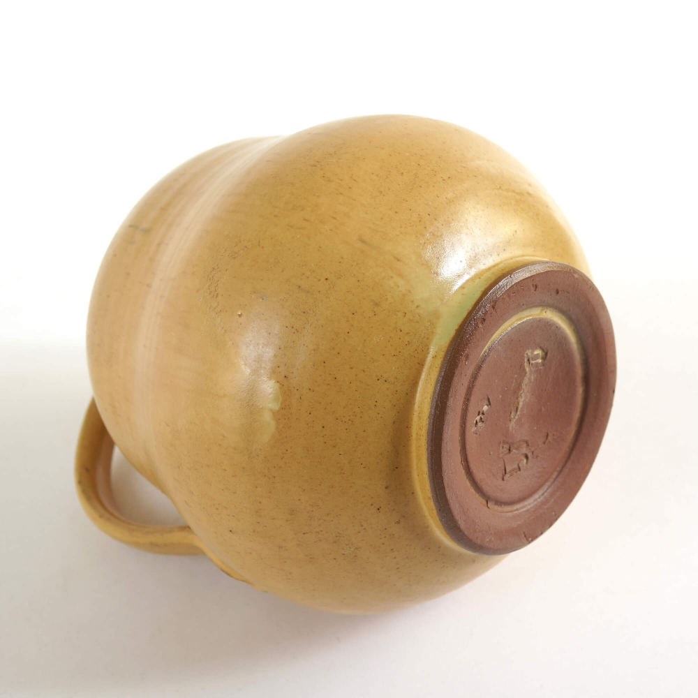 ハンガリー フォークアート 陶器製 ジャグ おじさん Josef Hohler / Gourd-shaped Vase w.handle / Friedrichroda - organ