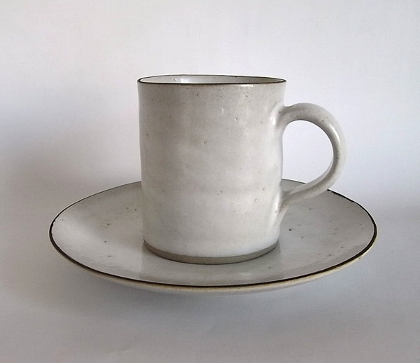 Lucie Rie / Coffee Cup&Saucer /White - organ-online.com