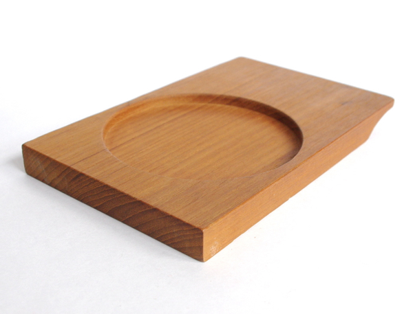 Saara Hopea/Nuutajarvi/Hors D'oeuvre Bowl with Teak Tray - organ