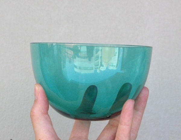Kaj Franck/DESSERT Bowl Turquoise_02 - organ-online.com