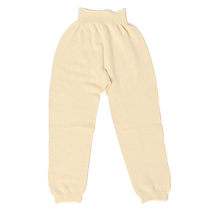 パンツ レギンス（7分丈） 無縫製ニットインナーズボン下（男女兼用） ra・ku・ra ラクラ オーガニックコットンルクセア フリーサイズ<br>
