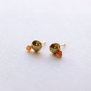 Tenpchi　pierced earrings / 誕生石 1月・オレンジガーネット