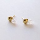 Tenpchi　pierced earrings / 誕生石 4月・クラッククォーツ