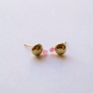 Tenpchi　pierced earrings / 誕生石 10月・ピンクトルマリン