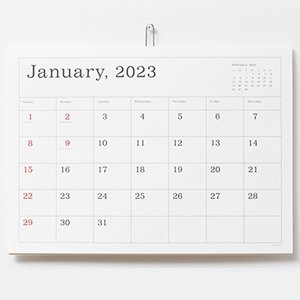 葛西薫　2023 カレンダー / 罫線あり