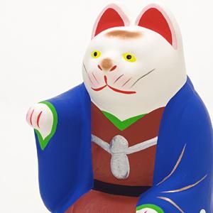 丹嘉 伏見人形 羽織猫 (小・右手) - KAUNIS