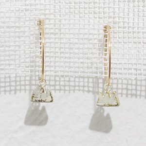 ҡpierced earrings WHITE 08