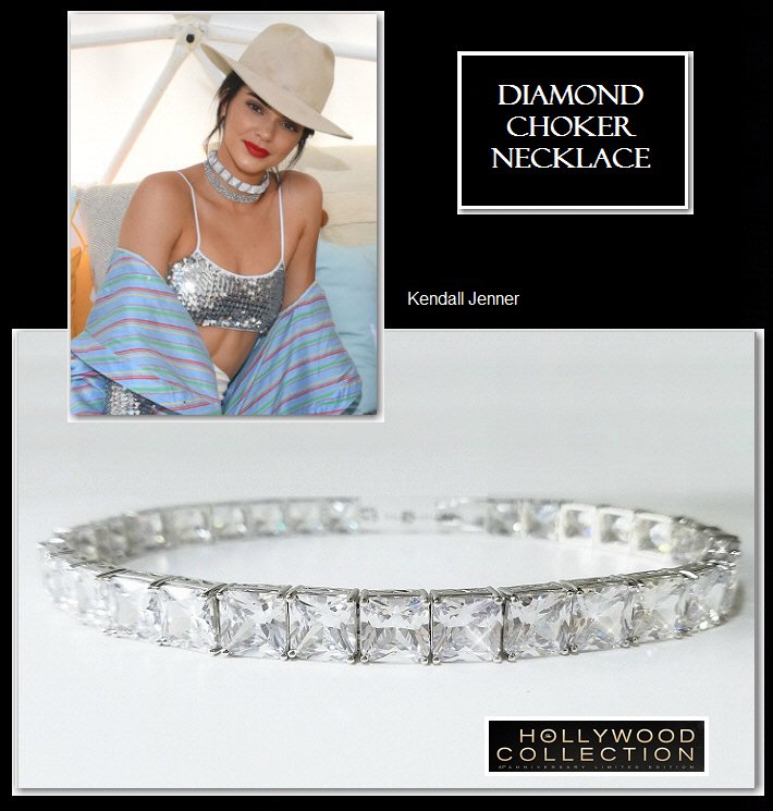 Kendall Jenner Stunning Diamond cz Choker Necklace Jewelry