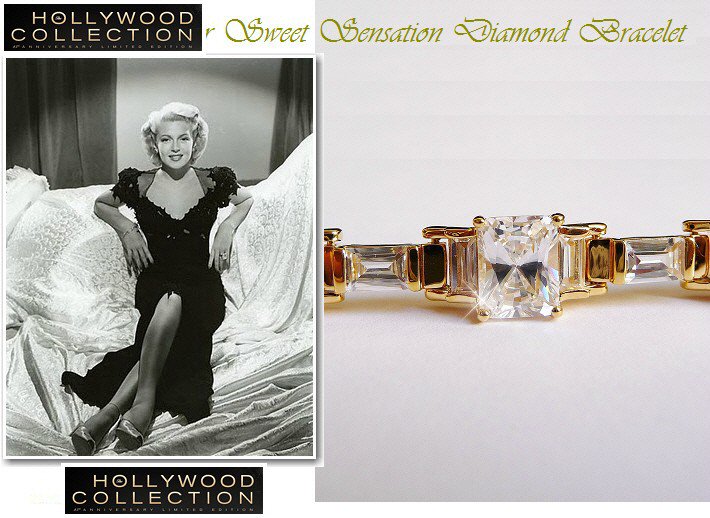 ダイヤモンド １８金 ブレスレット｜アールデコ プリンセスカット｜ラナ ターナー オールド ハリウッド スター