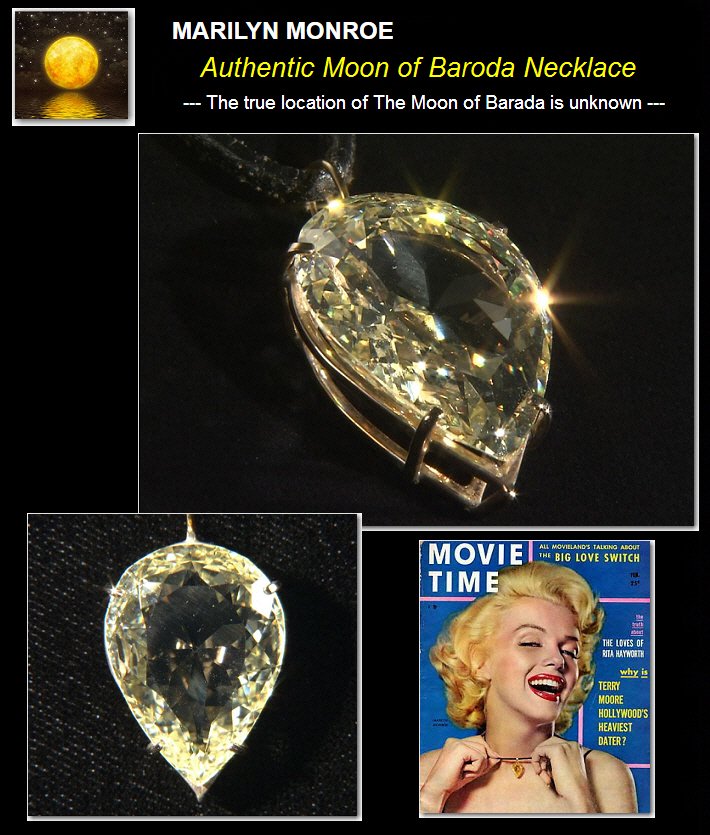 Moon of Baroda necklace Yellow Diamond cz from Marilyn Monroe Jewelry