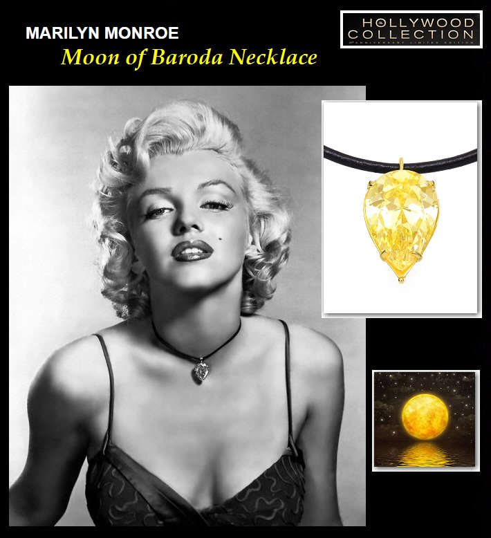伝説の「バローダの月」ネックレス イエローダイヤモンド ティアドロップ チョーカー マリリン モンロー コレクション