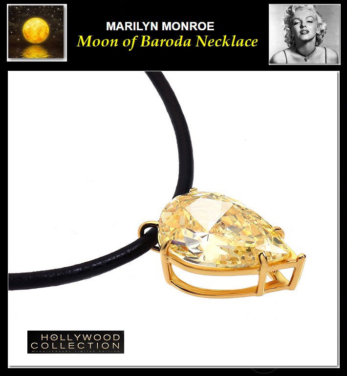 伝説の「バローダの月」ネックレス イエローダイヤモンド ティアドロップ チョーカー マリリン モンロー コレクション