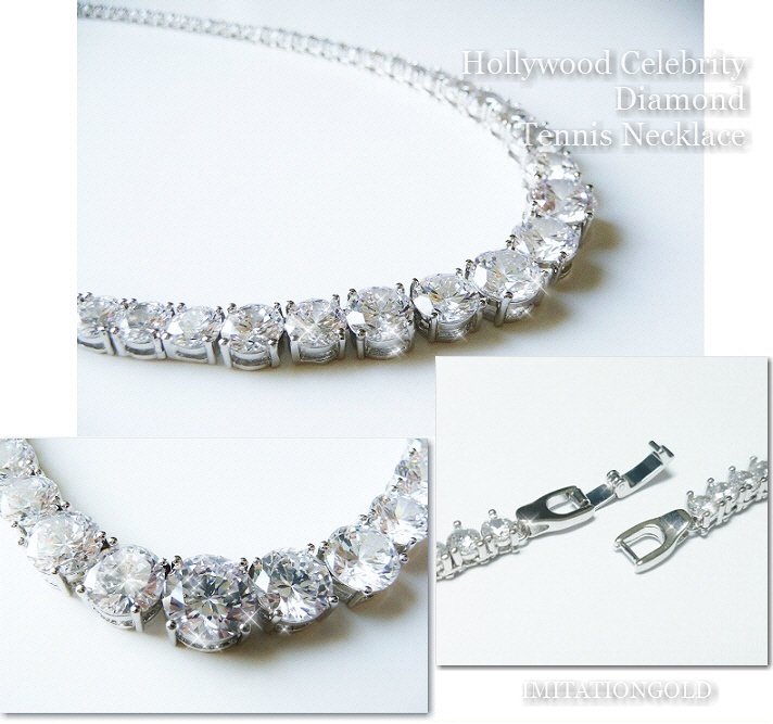 Diamond cz Necklace Penelope Cruz Academy Awards Jewelry