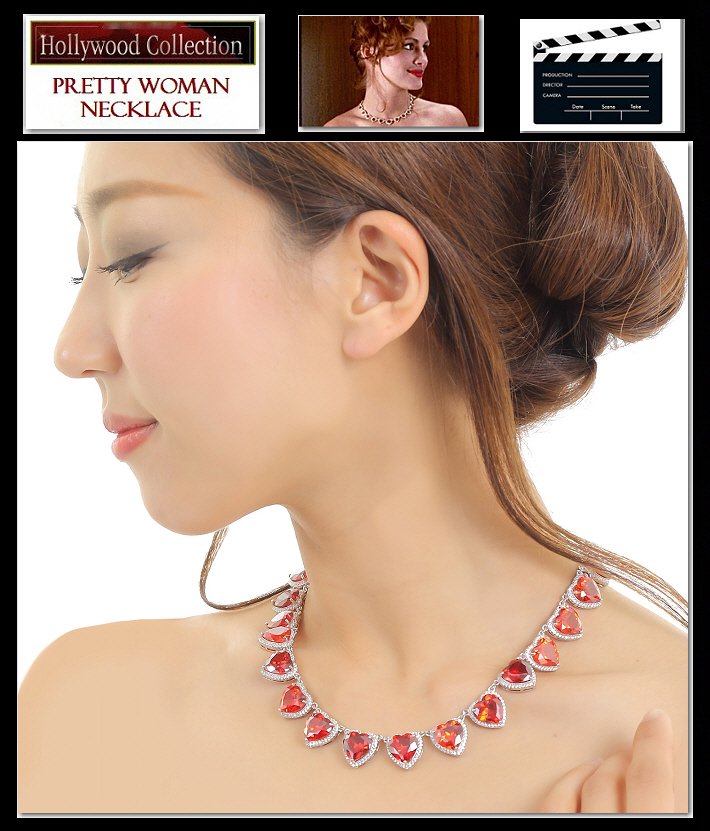 Pretty Woman Necklace Replica Ruby Heart Julia Roberts Jewelry