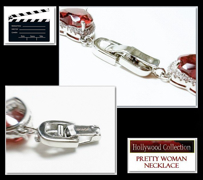 Pretty Woman Necklace Replica Ruby Heart Julia Roberts Jewelry