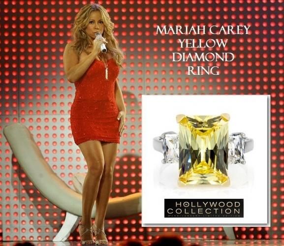 イエローダイヤモンド カクテルリング 9キャラット マライア キャリー