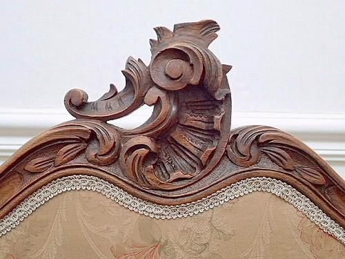 ロココ 花かごテキスタイル パラヴェント - 薔薇と天使のアンティーク