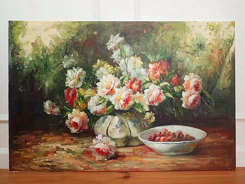 薔薇の油絵　S.Harper