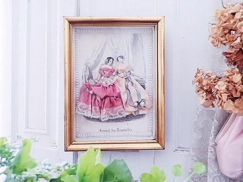 甘美 ファッションプレートフレーム - 薔薇と天使のアンティーク