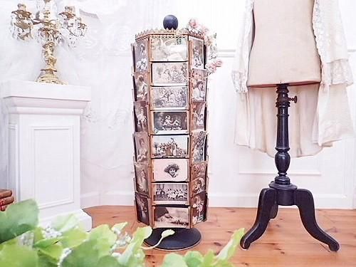 超レア アンティークショップのカードディスプレイスタンド - 薔薇と