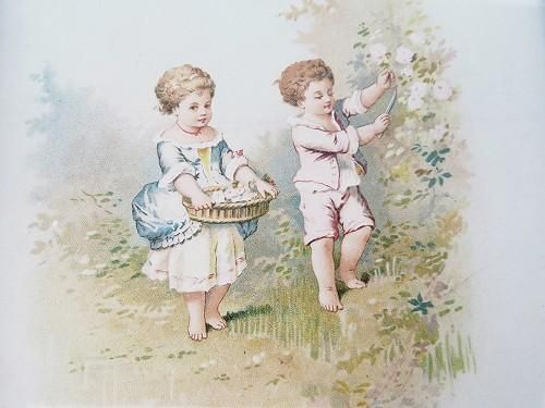 子供絵フレーム（秘密の花園） - 薔薇と天使のアンティーク