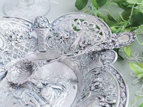 【イギリスアンティーク】モノグラム無し美品 モートスプーン　レア物② イギリスアンティーク】モノグラム無し美品 モートスプーン レア