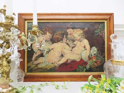 古い 油彩 油絵 古道具 アンティーク アート 戦前戦後 古い 油彩 油絵 古道具 アンティーク アート 戦前戦後