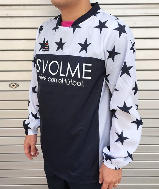 SVOLME(スボルメ） 星柄ピステトップクルー （WHT） - サッカー・フットサル専門店 リベロ