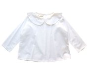 【30%off】AS WE GROW（アズウィーグロウ)／Peterpan Longsleeve Shirts white