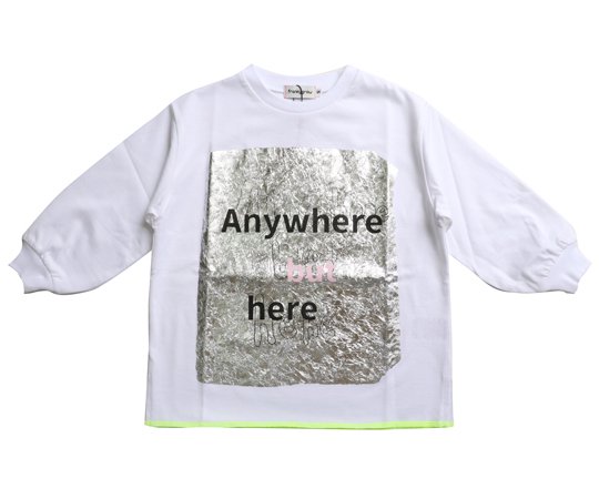 frankygrow(フランキーグロウ)／CRUMPLE FOIL L/S TEE GRAY