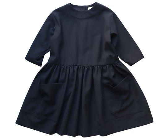 AS WE GROW × doudou jouons／POCKET DRESS - BISHU./NAVY