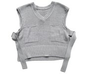 <img class='new_mark_img1' src='https://img.shop-pro.jp/img/new/icons7.gif' style='border:none;display:inline;margin:0px;padding:0px;width:auto;' />GRIS（グリ）／Knit Poncho Vest-Stone Gray