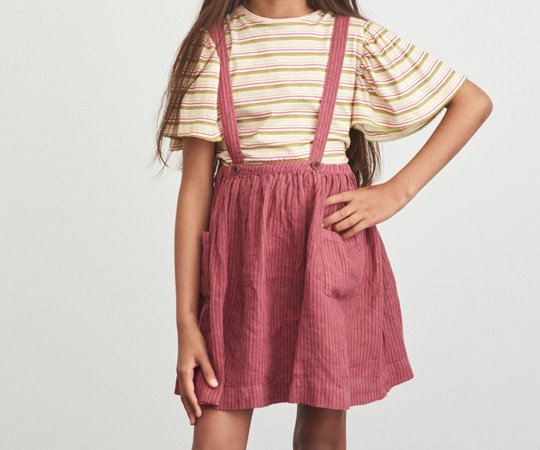 50%off】CARAMEL(キャラメル ）／ARALIA SKIRT RASPBERRY STRIPE