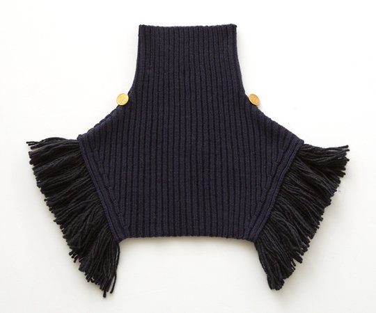 eLfinFolk（エルフィンフォルク）／Rib knit Knights cape - navy