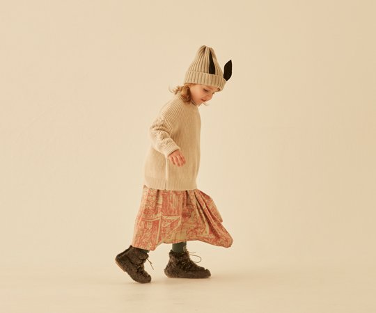 eLfinFolk（エルフィンフォルク）／Beast Beanie - ecru - 子供服の