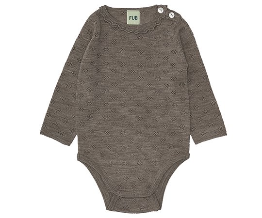 FUB（ファブ）／Baby Pointelle Body-sandstone