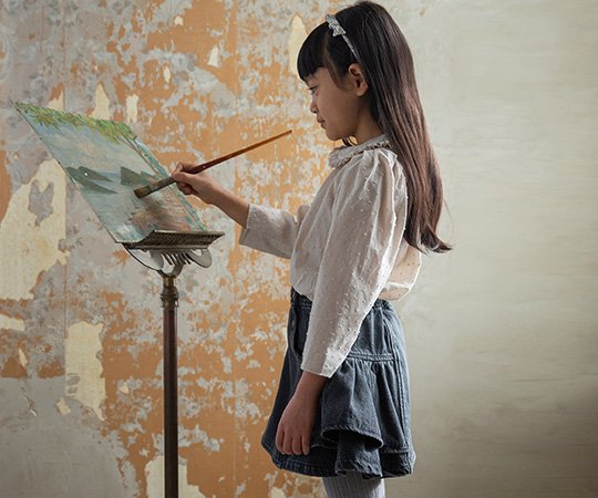 Soor Ploom（ソーアプルーム）／Astrid Blouse - Swiss Dot, Milk 