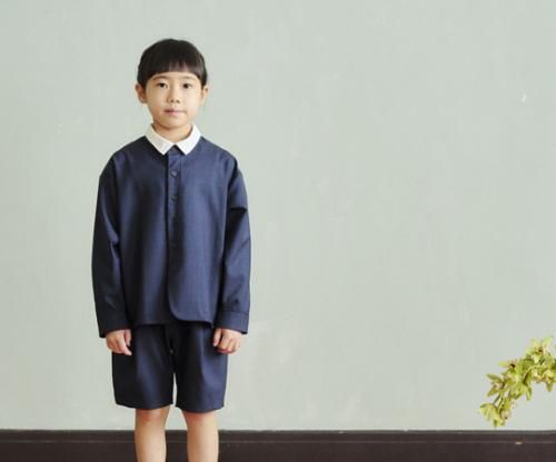 <img class='new_mark_img1' src='https://img.shop-pro.jp/img/new/icons20.gif' style='border:none;display:inline;margin:0px;padding:0px;width:auto;' />50%offm doudou jouons2WAY SHIRT JACKET SETUP HARF PANTS - BISHU.NAVY-glencheck