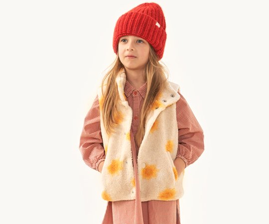 50%off】tinycottons(タイニーコットンズ)／SUNNY SHERPA VEST - 子供