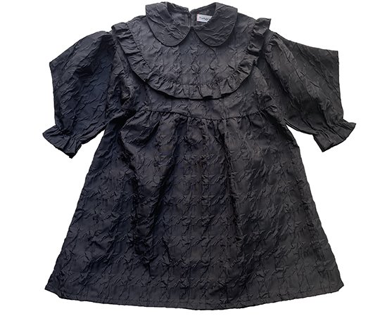 frankygrow(フランキーグロウ)／HOUND'S TOOTH MATELASSE JQ FRILL BIB