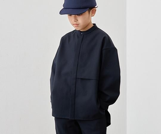 MOUN TEN.(マウン テン）／polyester canapa pocket shirts-navy