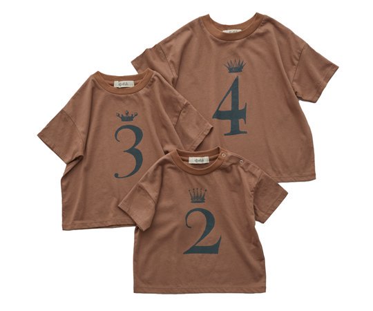 eLfinFolk（エルフィンフォルク）／Number Tee For Birthday - cocoa brown