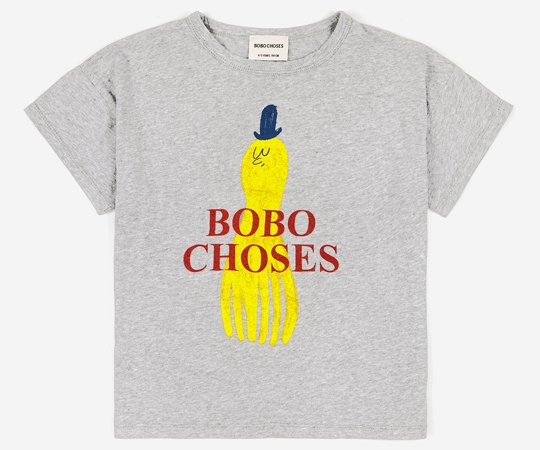 40%off】BOBO CHOSES（ボボ・ショーズ）／Yellow Squid T-shirt - 子供