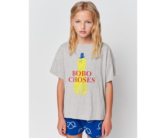 40%off】BOBO CHOSES（ボボ・ショーズ）／Yellow Squid T-shirt - 子供