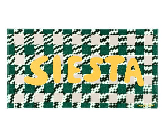 tinycottons(タイニーコットンズ)／SIESTA TOWEL - light cream/pine green